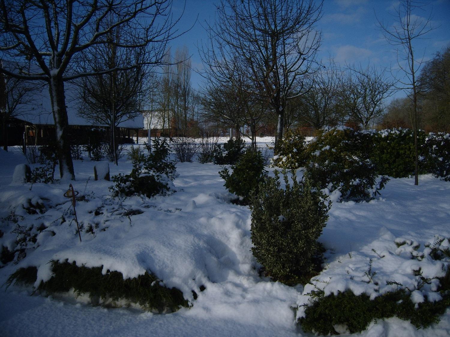 paysage cauchois après la dernière chute de neige
