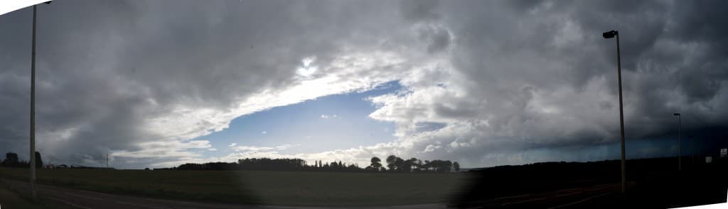 Ciel vers l'ouest vers 17h45