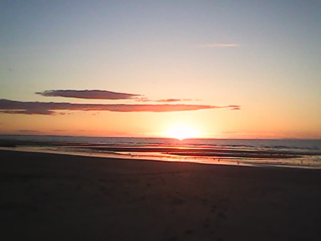 coucher à marée basse