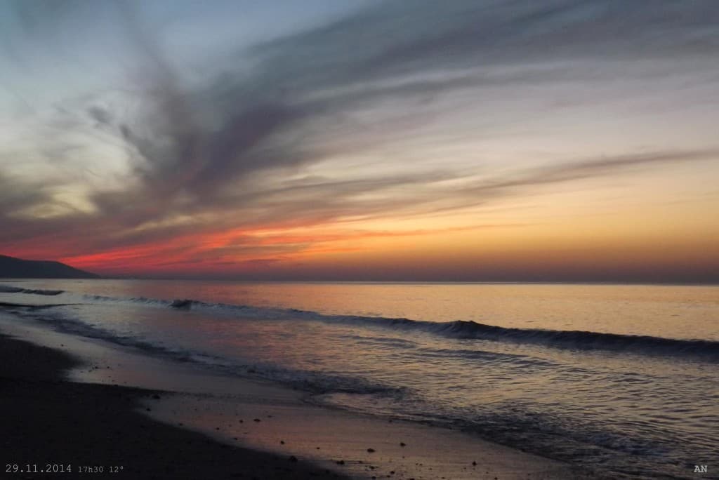 Un coucher bien rouge sans soleil