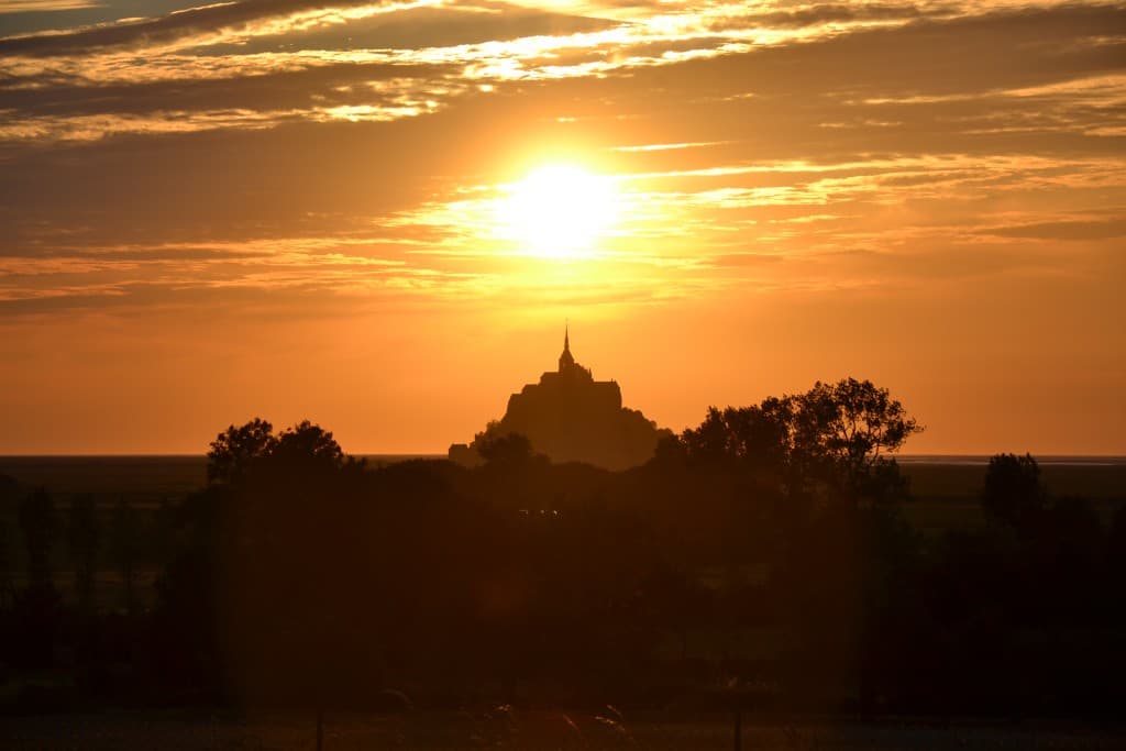 Coucher de soleil sur le Mont Saint Michel