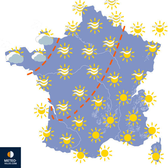 Carte de prévisions du temps du Mardi 26 septembre 2023