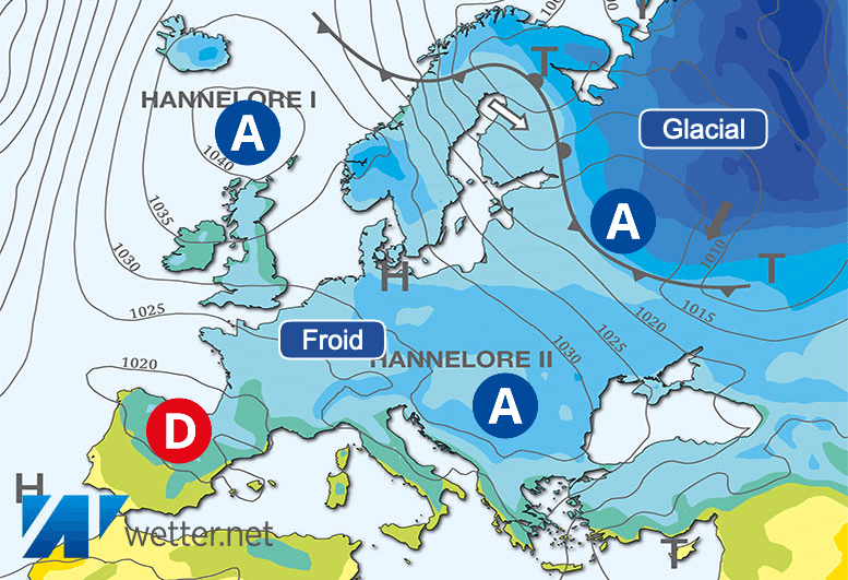 Carte de prévisions d'europe du Mercredi 10 janvier 2024