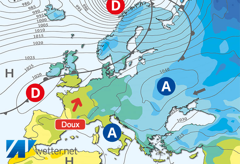 Carte de prévisions d'europe du Lundi 29 janvier 2024