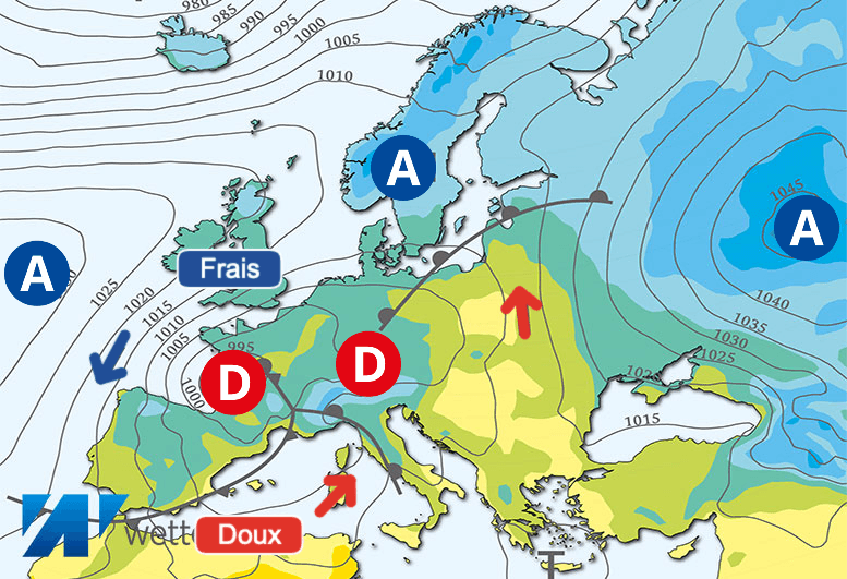 Carte de prévisions d'europe du Lundi 26 février 2024