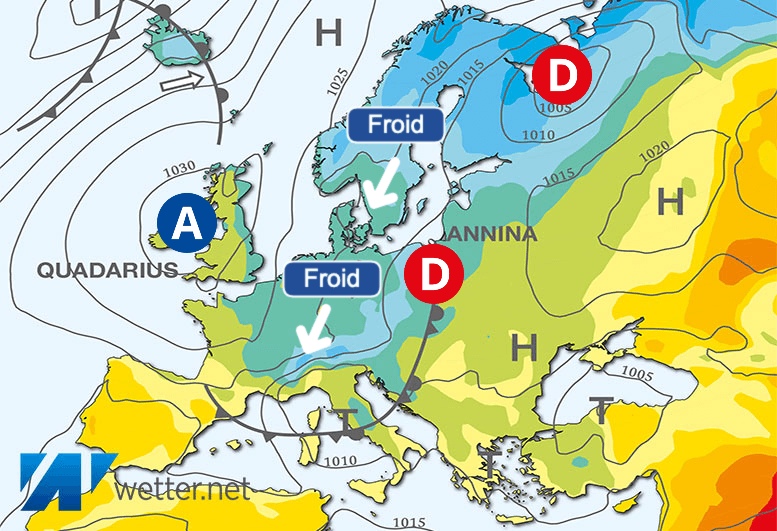 Carte de prévisions d'europe du Samedi 20 avril 2024
