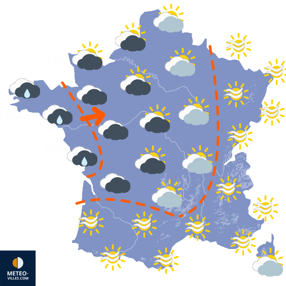 Carte de prévisions du temps du Dimanche 29 septembre 2024
