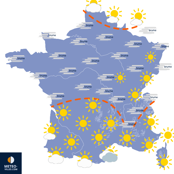 Une grisaille très tenace sur une grande moitié Nord !