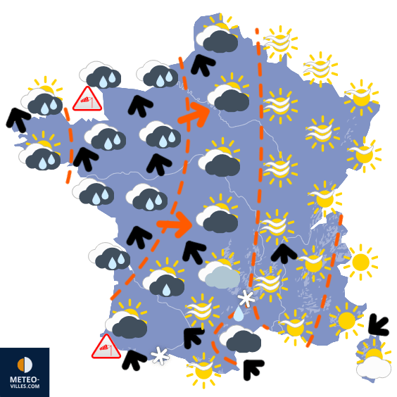 De plus en plus perturbé et une incertitude sur le froid