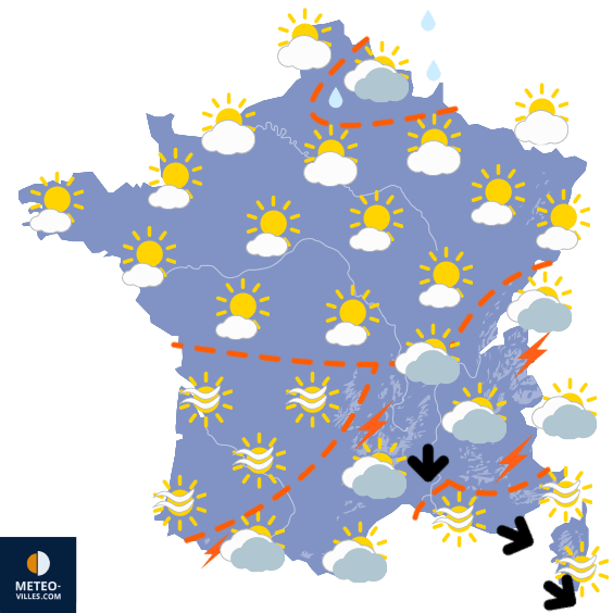 Pas de pluie avant longtemps, mais plus frais au nord