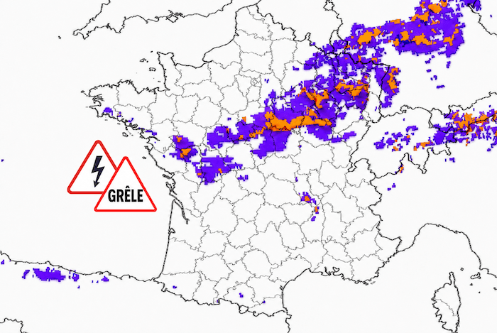 Derniers violents orages ce vendredi soir : grêle et fortes rafales attendues dans ces régions