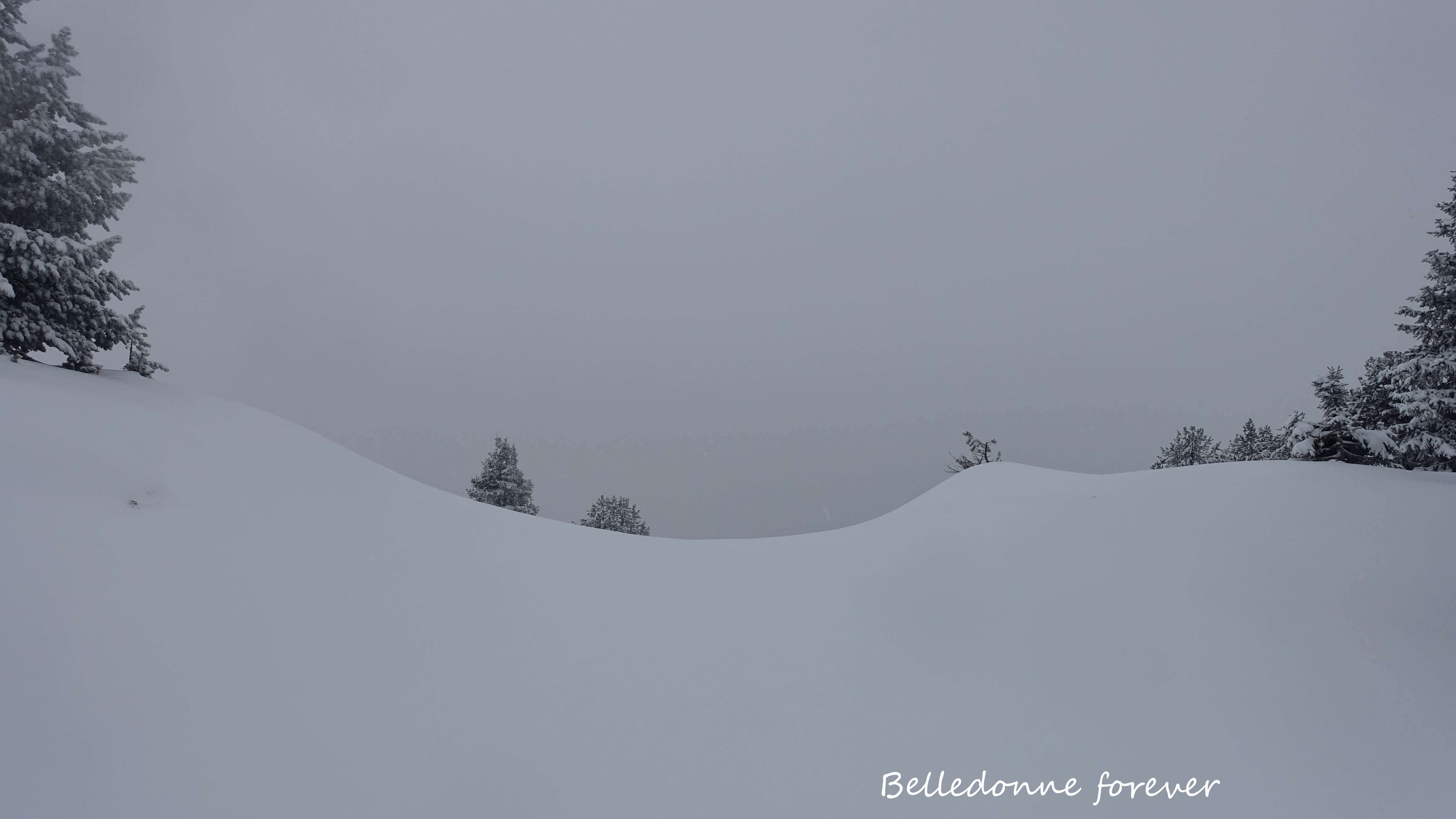 Fini des 15 jours de poudreuse neige plus lourde A.P.