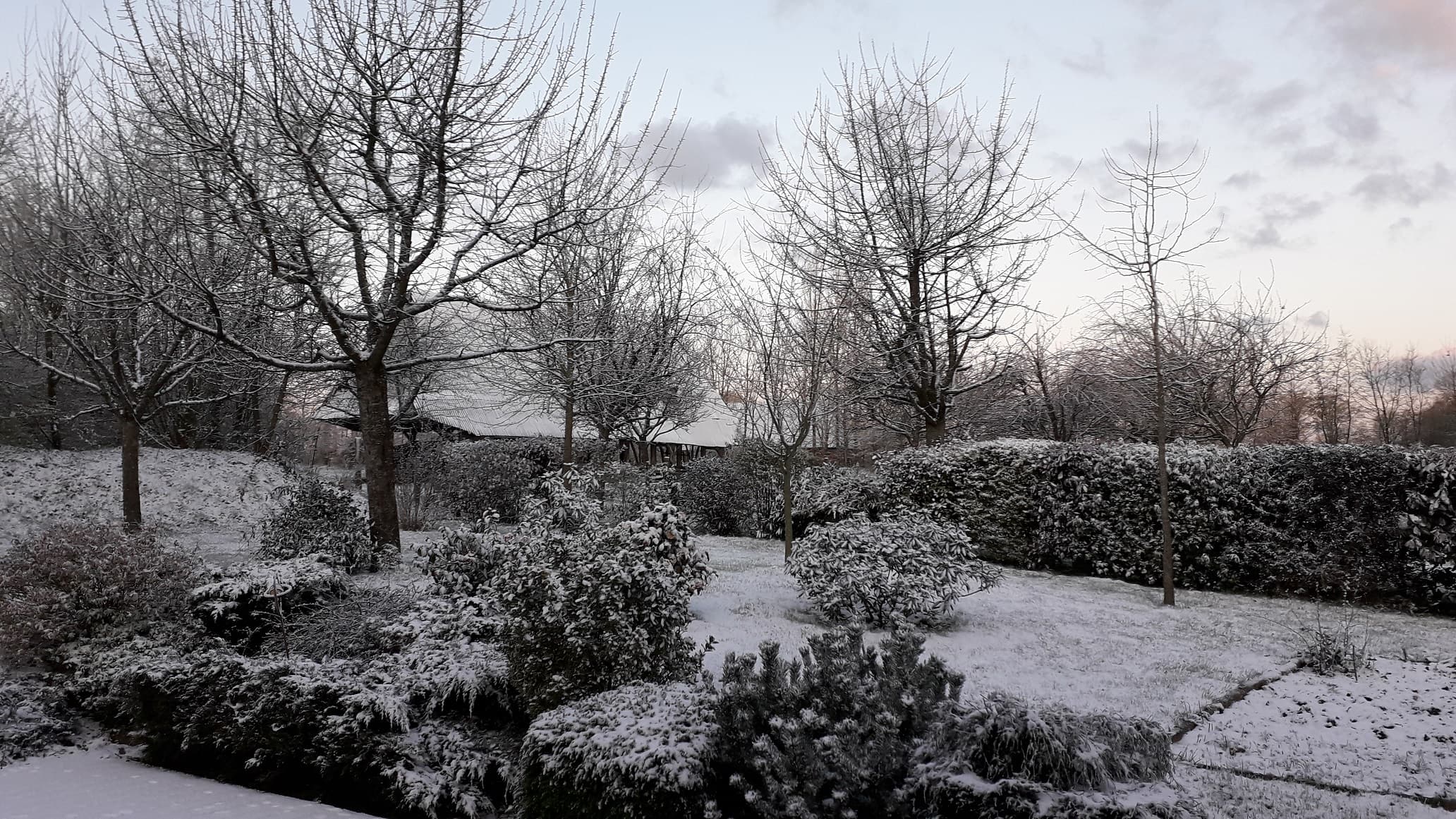 légère pellicule de neige en ce début de printemps