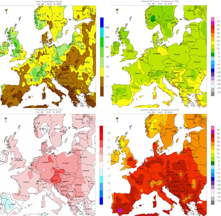 Image d'illustration pour Bilan météo hebdomadaire sur la France et l'Europe