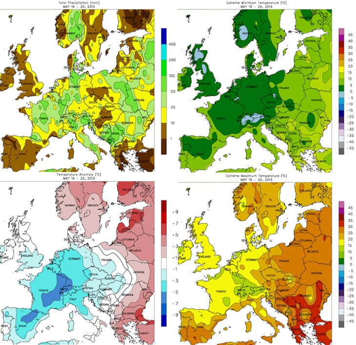 Image d'illustration pour Bilan météo hebdomadaire sur la France et l'Europe