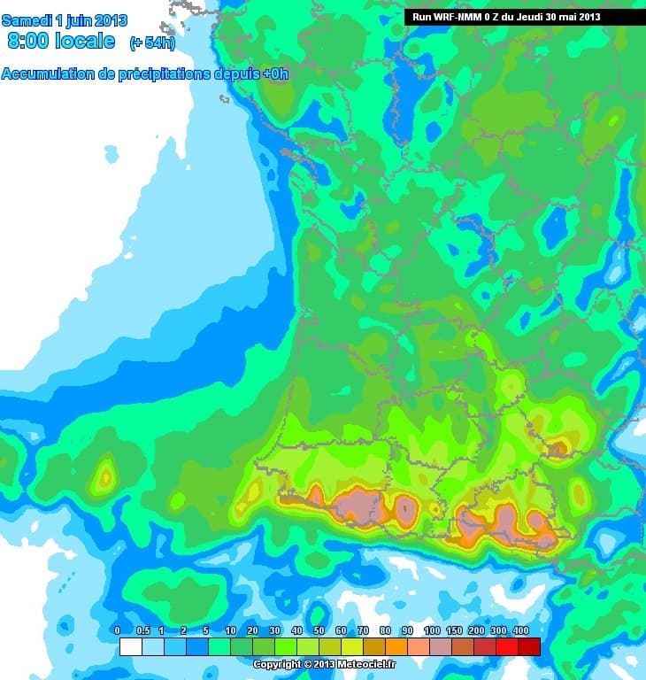 Image d'illustration pour Fortes pluies près des Pyrénées