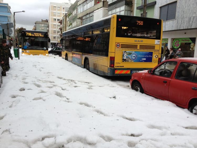 Image d'illustration pour Violents orages de grêle à Lisbonne au Portugal