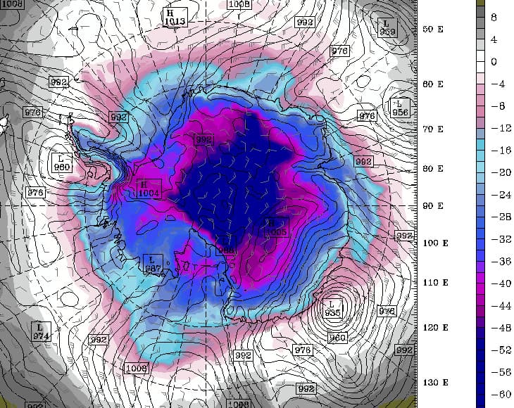 Image d'illustration pour Froid en Antarctique - Neige en Allemagne / Australie