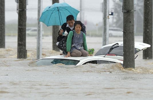 Image d'illustration pour Tempête tropicale Etau - Inondations et coulées de boue au Japon