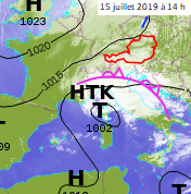 Image d'illustration pour Orages, trombes et neige le 15 juillet des Alpes à la Corse