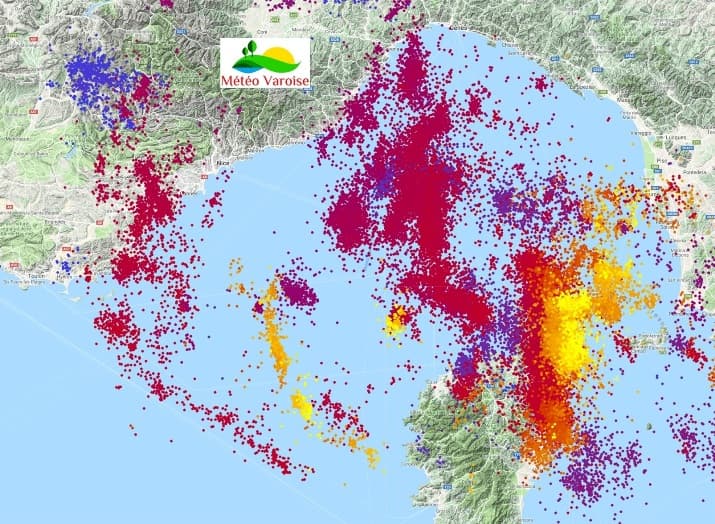 Image d'illustration pour Orages, trombes et neige le 15 juillet des Alpes à la Corse