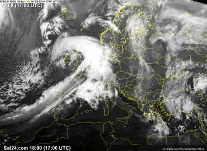 Image d'illustration pour Dépression Ulla - tempête et inondations en Bretagne