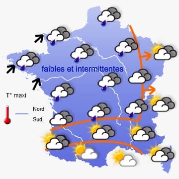 PREVISIONS METEO : très humide - beaucoup plus frais en fin de semaine 