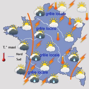 Progressivement moins chaud mais de fréquents orages... 