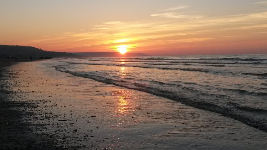 coucher soleil deauville