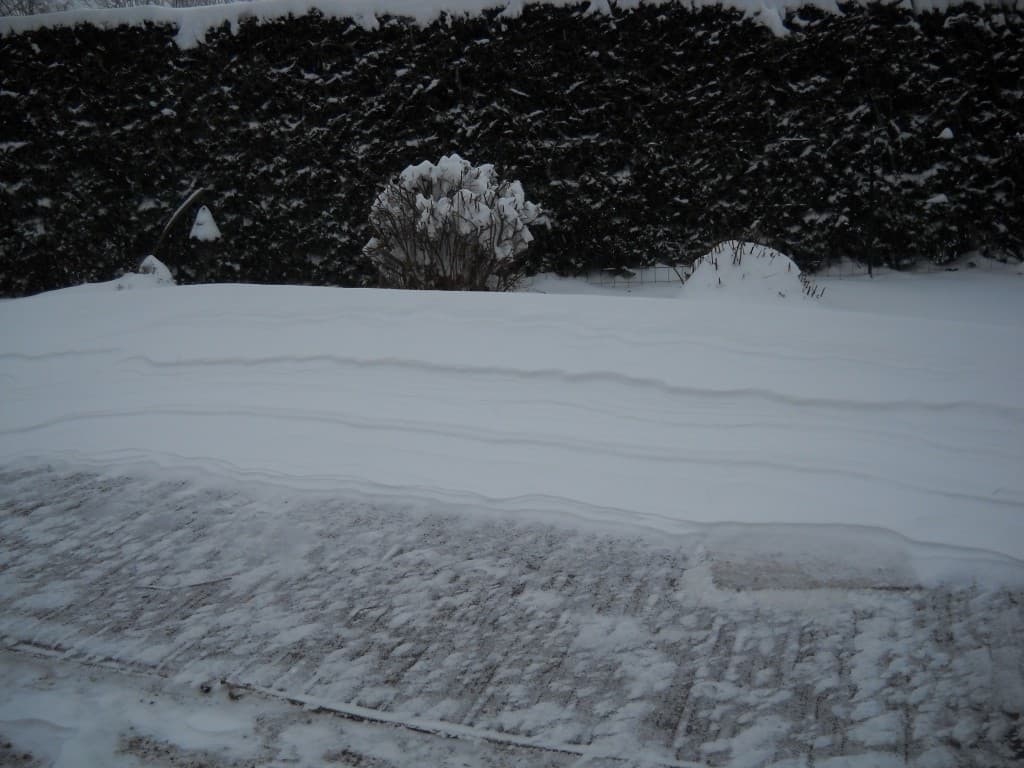 congère sur la terrasse