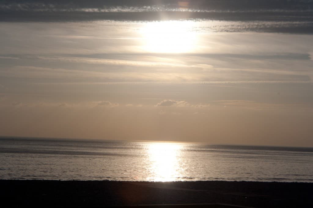 Coucher de soleil sur la rade du Havre