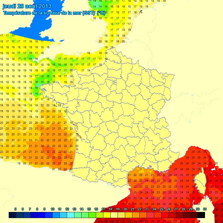 Image d'illustration pour Température de l'eau (Manche - Atlantique - Méditerranée)