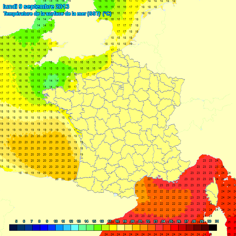 Image d'illustration pour Température de l'eau (Manche - Atlantique - Méditerranée)
