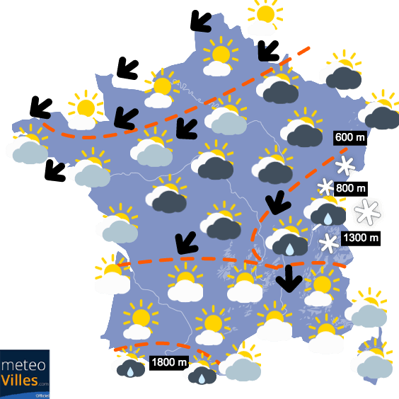 Gelées matinales et bise sur la moitié Nord