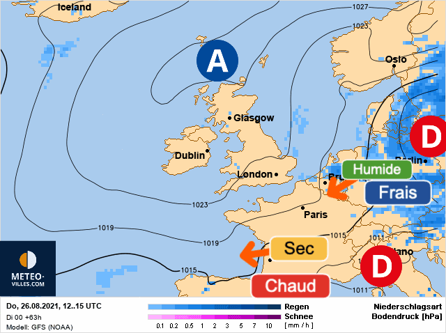 Carte de prévisions d'europe du Jeudi 26 août 2021