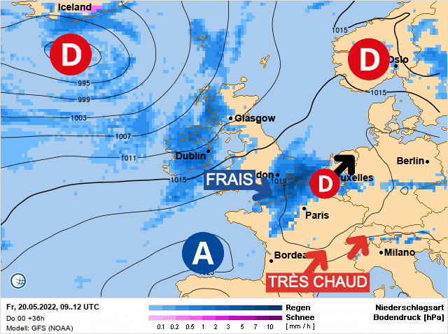 Carte de prévisions d'europe du Vendredi 20 mai 2022