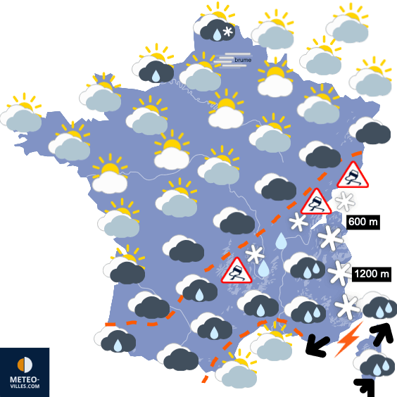 Fortes gelées, puis risque de neige