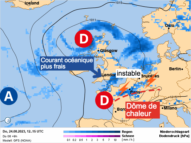 Carte de prévisions d'europe du Jeudi 24 août 2023