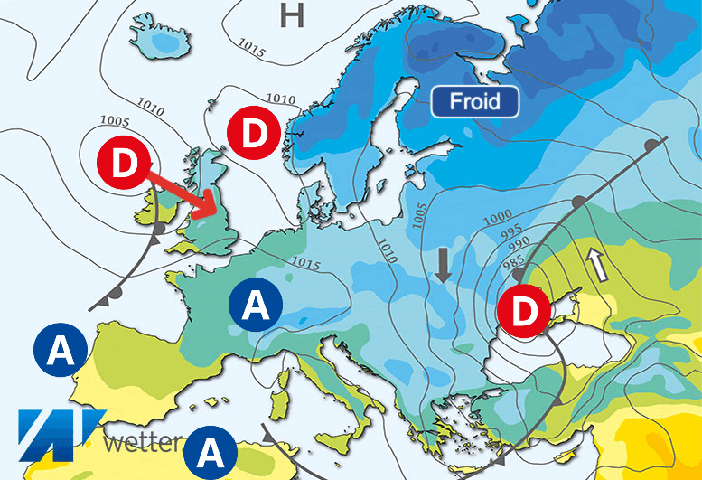 Carte de prévisions d'europe du Dimanche 26 novembre 2023