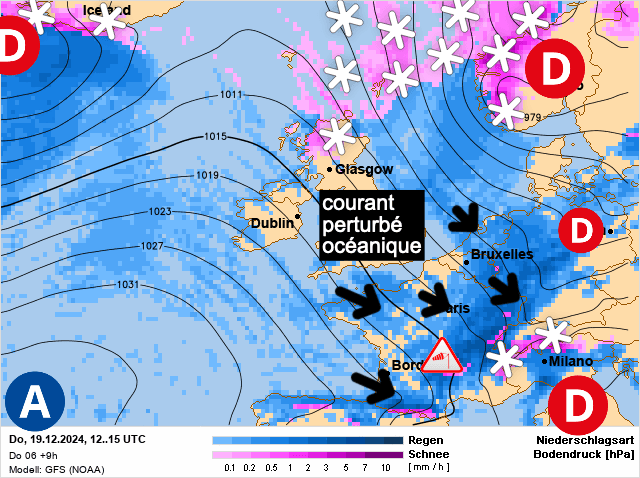 Carte de prévisions d'europe du Jeudi 19 décembre 2024