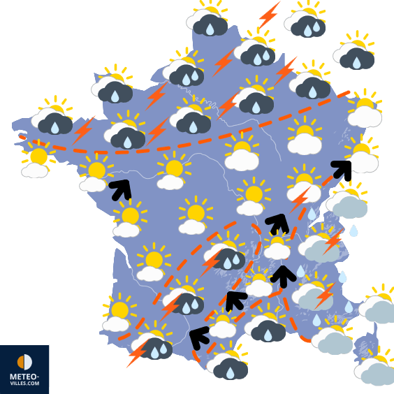 Place aux orages, puis à la fraîcheur venue du Pôle Nord !