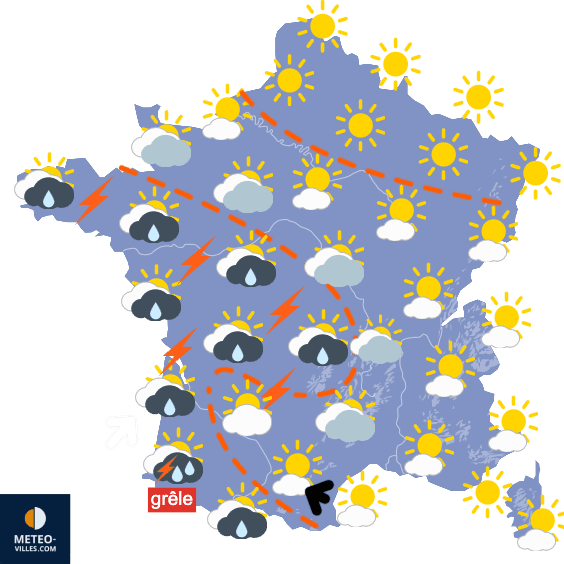 Orages ce week-end avant un temps estival dans une semaine