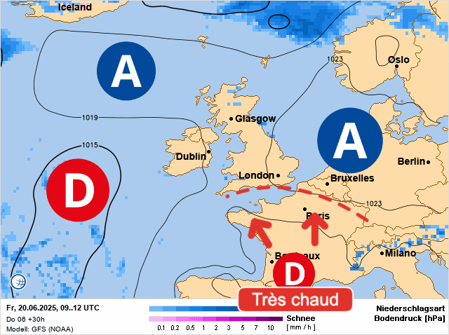Carte de prévisions d'europe du Vendredi 20 juin 2025