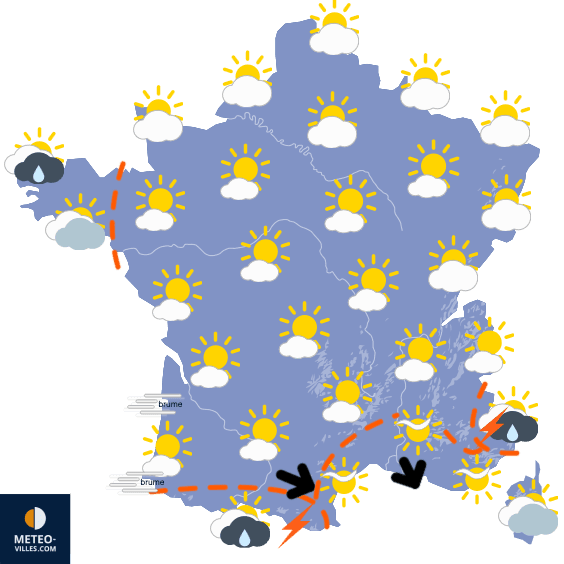 Plusieurs vagues d'averses orageuses en vue
