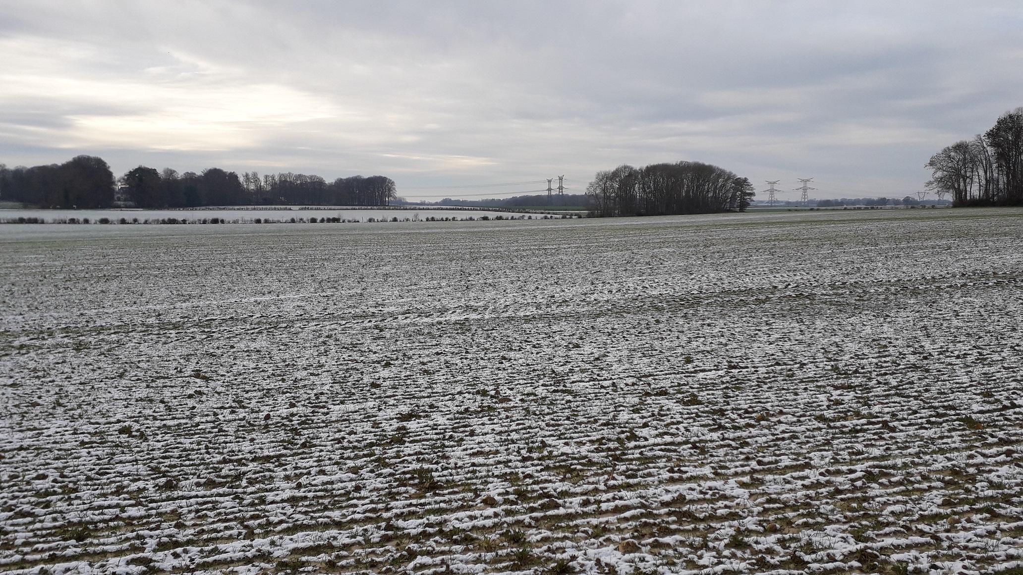 Pas de dégel dans la campagne au Nord de Rouen