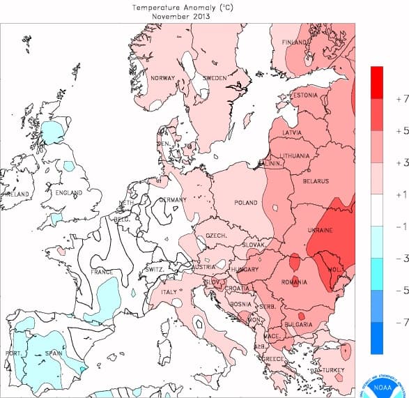 Image d'illustration pour Bilan de novembre 2013 en Europe