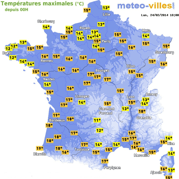 Image d'illustration pour Beau temps et grande douceur sur la France