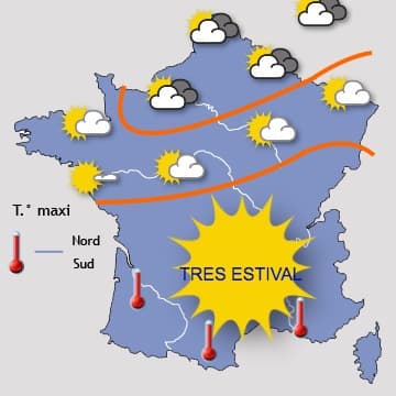 Très fortes chaleurs sur la moitié Sud !