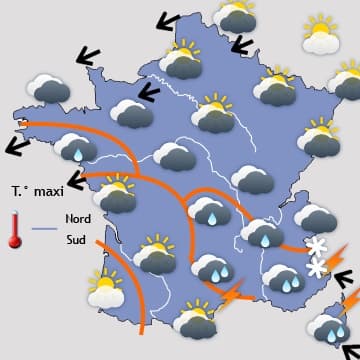 Plus calme mais plus froid au nord