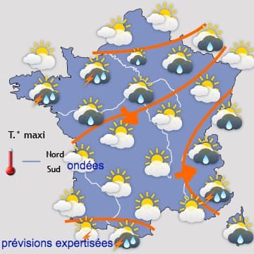 Goutte froide avec beaucoup de pluie entre jeudi et vendredi